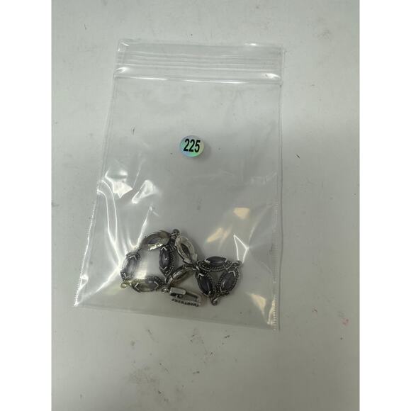 Vintage Sterling Silver With Light Purple Stones Wrap Bracelet - Picture 6 of 7